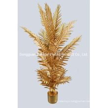 Artificial Plant Plastic Golden Areca Pearl Palm Tree for Christmas Decoration (51153)